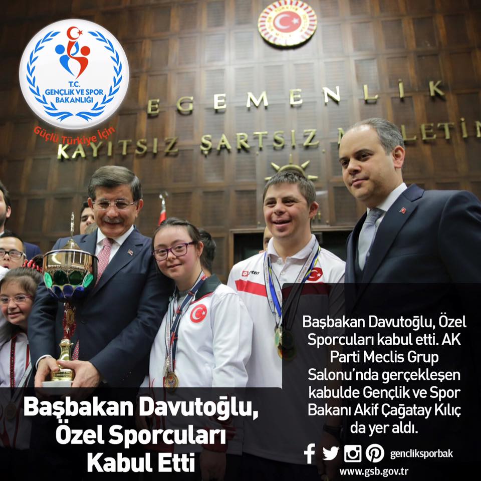 Başbakan Davutoğlu, Milli Özel Sporcularımızı Kabul Etti